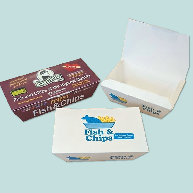Custom fish and chip packaging