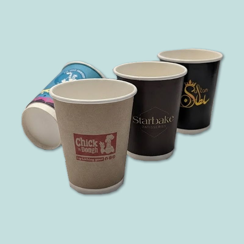 Custom printed paper coffee cups