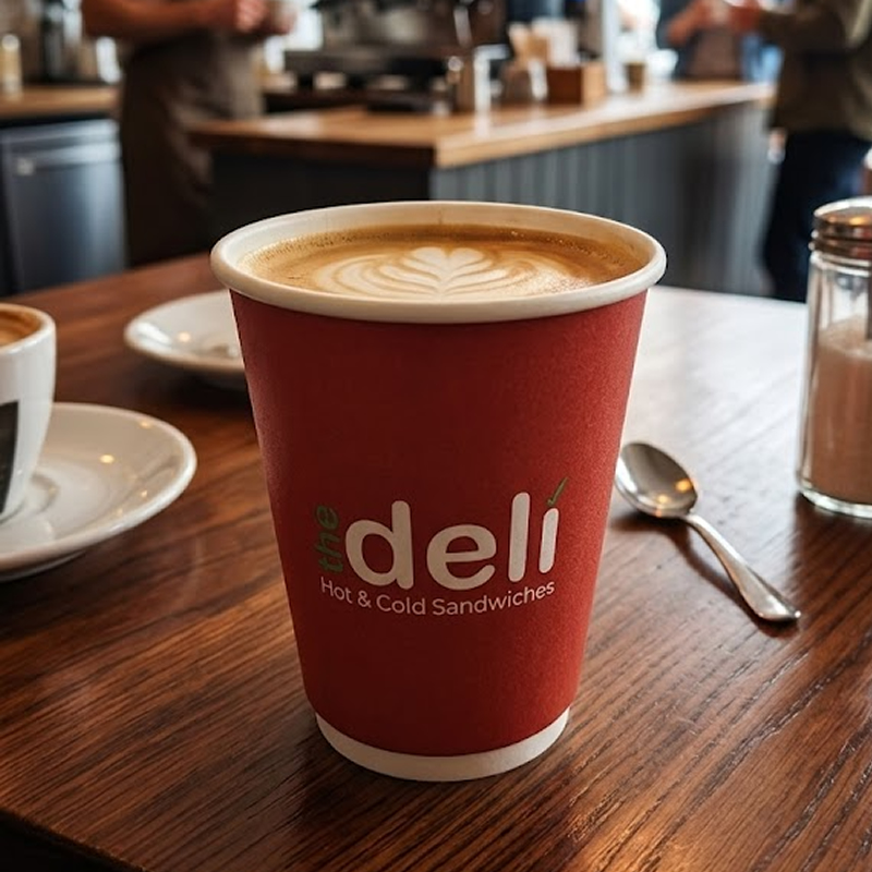 Custom printed paper coffee cups